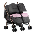 COCHE GEMELAR DANTERO EB1264-1 ROSADO EBABY