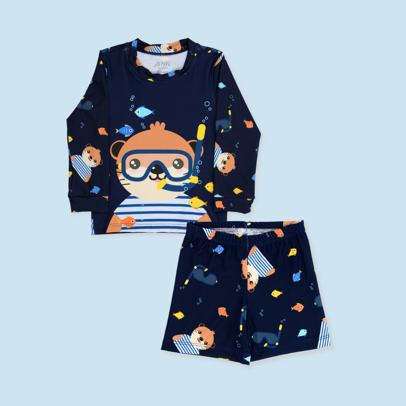 VESTIDO DE BAÑO NIÑO MANGA LARGA SURTIDO 3902 MI PUPA