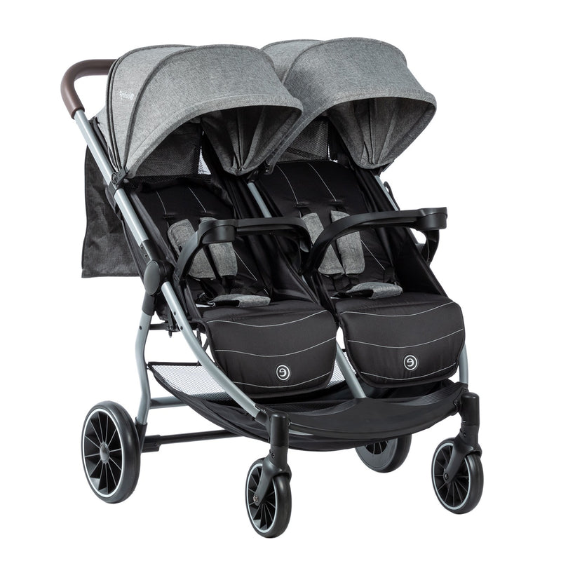 COCHE GEMELAR LEO & LEA EB202-1 EBABY GRIS OSCURO -