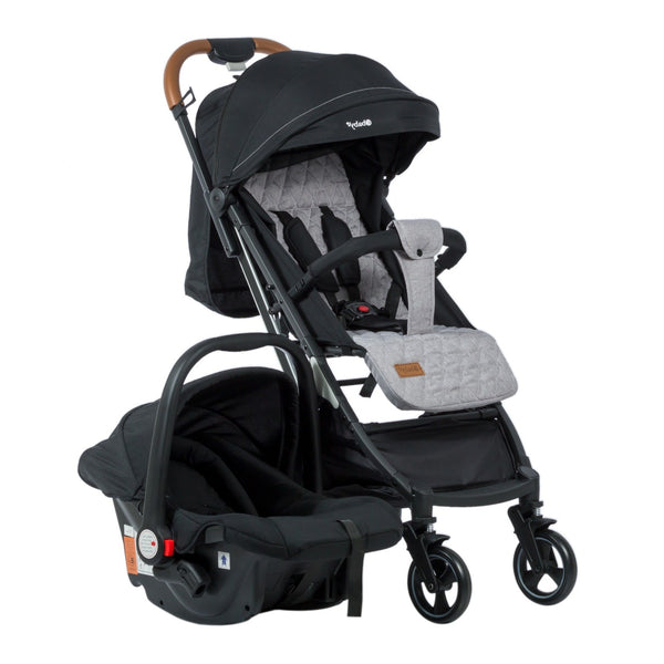 COCHE MALETA CON PORTABEBÉ HAPPY TRAVEL EB198 NEGRO EBABY