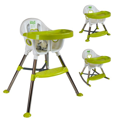 SILLA PARA COMER 3 EN 1 VERDE AFRICA MAMI LOVE -