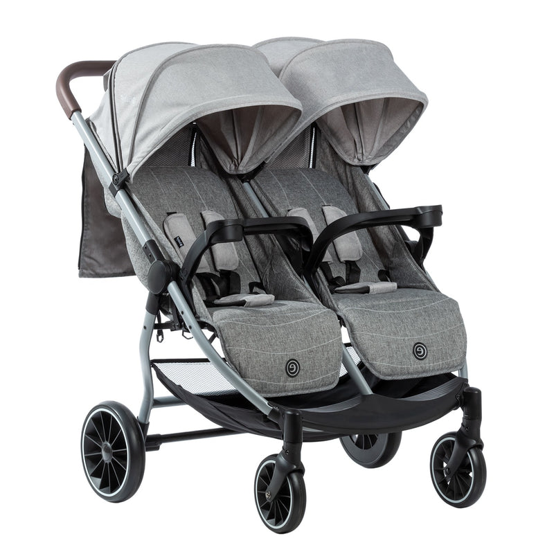 COCHE GEMELAR LEO & LEA EB202-1 EBABY GRIS CLARO -