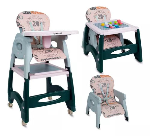 SILLA COMEDOR ESCRITORIO DUO DESK BOY YY71 BEBESIT ROSADO