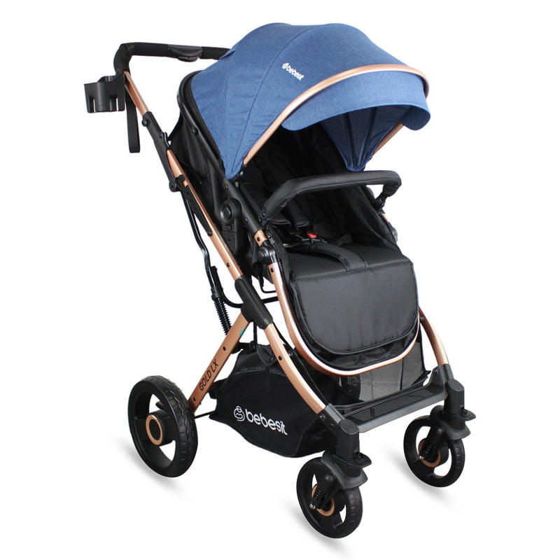 COCHE TRAVEL SYSTEM GOLD LX TS619 BEBESIT AZUL -