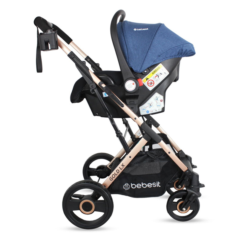 COCHE TRAVEL SYSTEM GOLD LX TS619 BEBESIT AZUL -