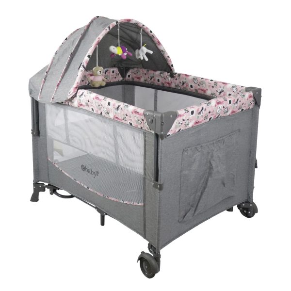 Cuna Corral Dacora Eb750 Ebaby Rosado