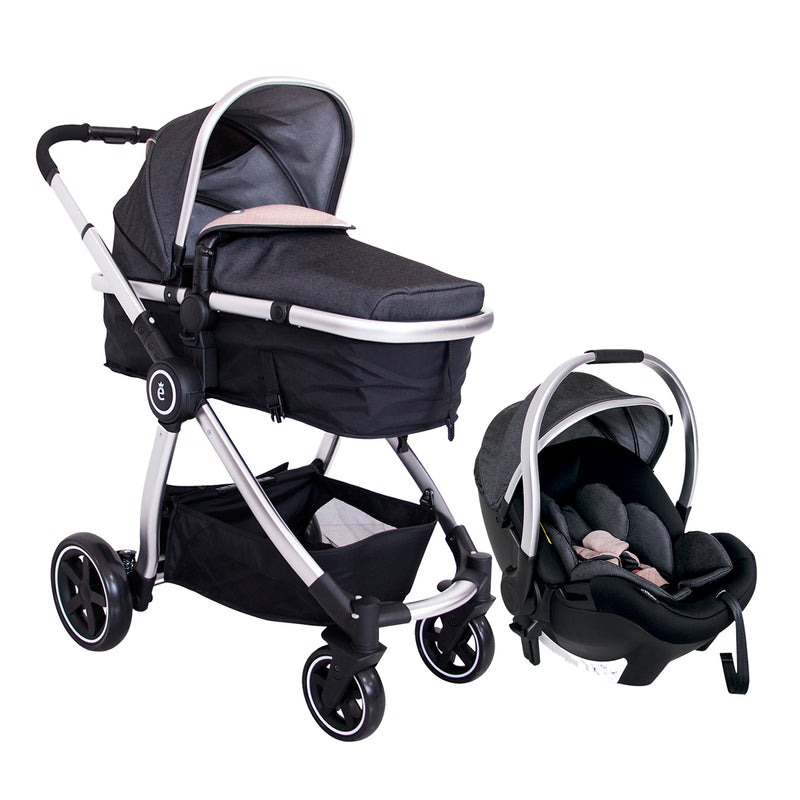 Coche Moises + Cargador Ev159/511 Evezo Negro