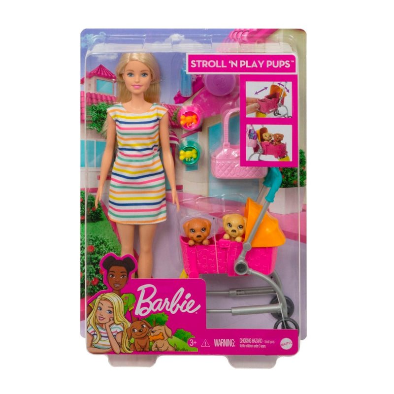 BARBIE CARRIOLA DE PERRITOS 1121 BARBIE