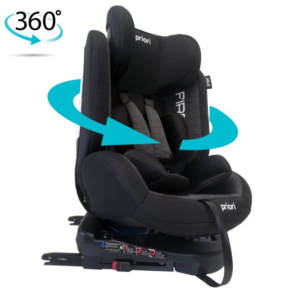 SILLA PARA CARRO FIRST 360 PRIORI BLACK