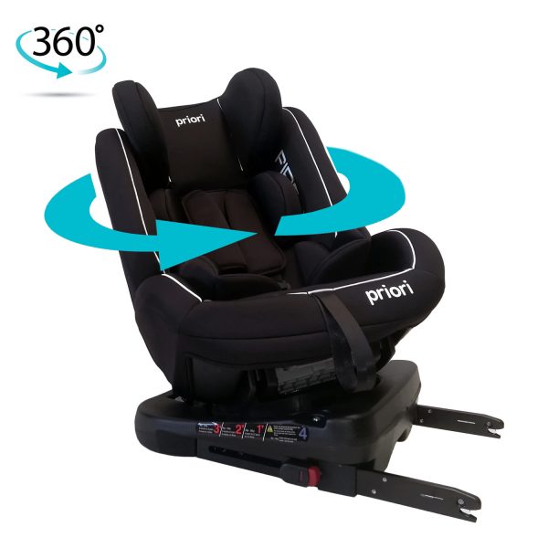 SILLA PARA CARRO FIRST 360 PRIORI BLACK