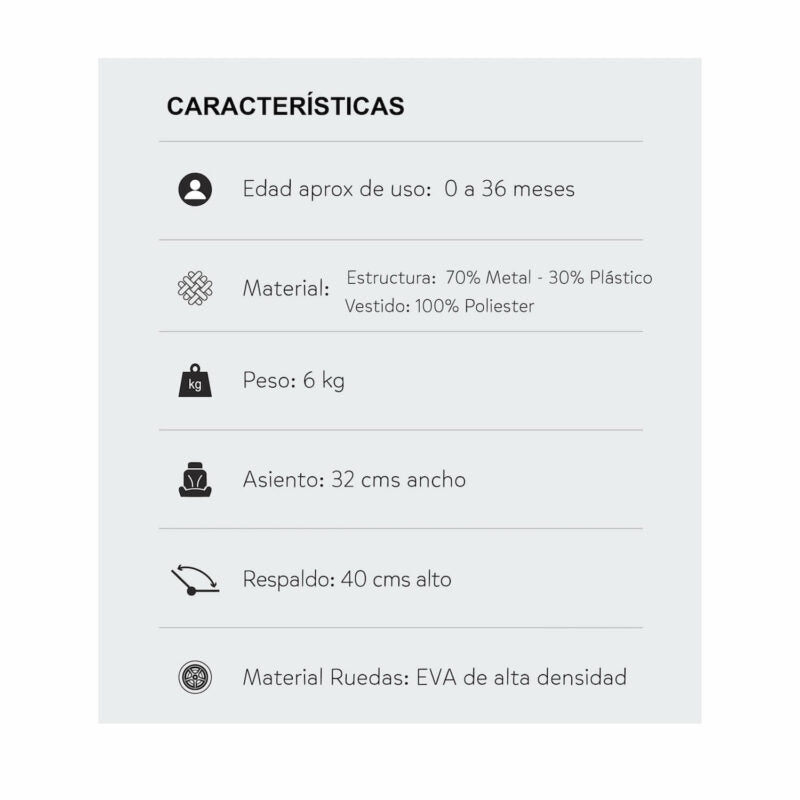 Coche Praga Premium Baby Gris