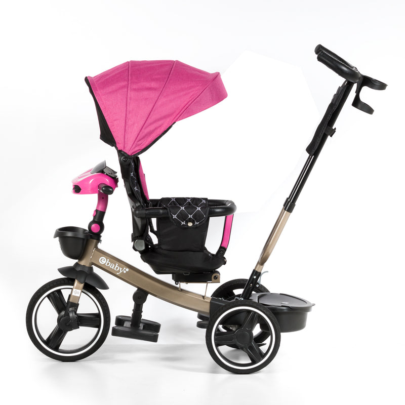 Triciclo Paseador Santorini Eb368 Ebaby Rosado